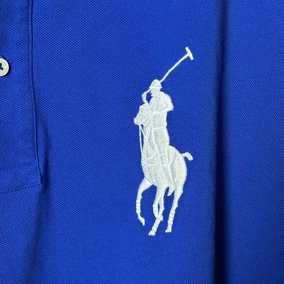 Polo Ralph Lauren 3XB Rugby Polo Shirt Blue Green Big Pony Logo Preppy - Picture 3 of 8